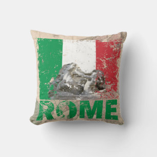 Rom Italien - Falsche Flagge auf Vintager Europaka Kissen