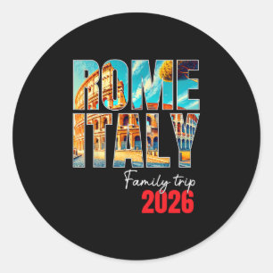 Rom Italien Familienreise 2026 Europa Urlaub Colos Runder Aufkleber
