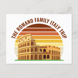 Rom Italien Familienreise Kolosseum Sunset Custom Postkarte