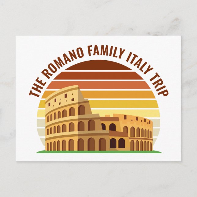 Rom Italien Familienreise Kolosseum Sunset Custom Postkarte (Vorderseite)