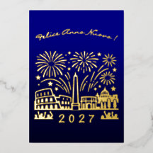 Rom Italien Feuerwerk Felice Anno Nuovo 2027 Gold