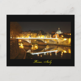 Rom, Italien in der Nacht Postkarte