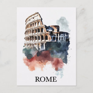Rom Italien Italien Colosseum Watercolor Travel Postkarte