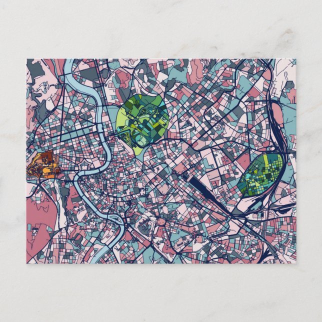 Rom - Italien Karte (Vorderseite)