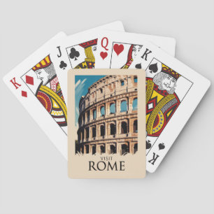 Rom Italien Kolloseum Illustration Reisen Kunst Spielkarten