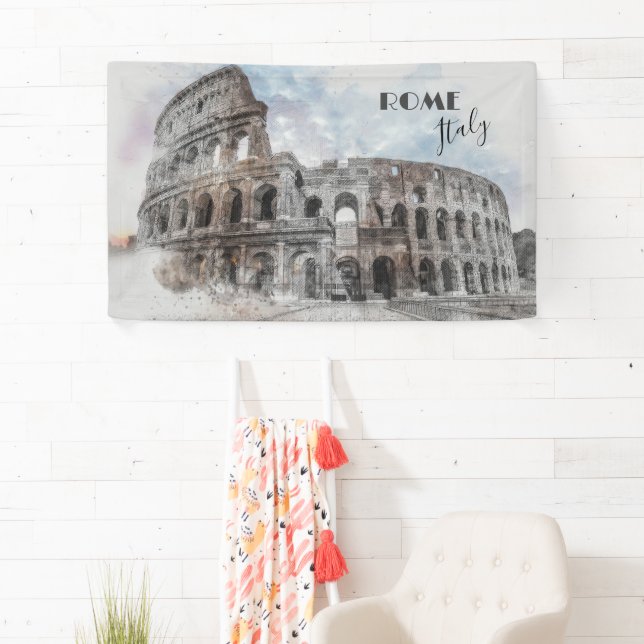 Rom Italien Kolloseum Vintage Banner (Insitu)