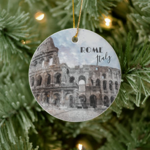 Rom Italien Kolloseum Vintage Keramik Ornament