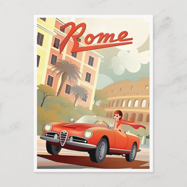 Rom Italien Kolloseum Vintage Stadt Postkarte (Vorderseite)