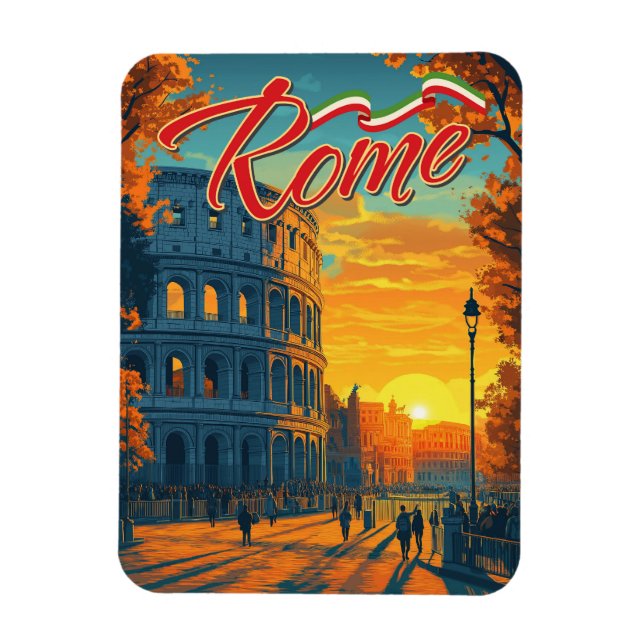 Rom, Italien: Kolosseum Adventure Travel Magnet (Vertikal)