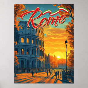 Rom, Italien: Kolosseum Adventure Travel Poster