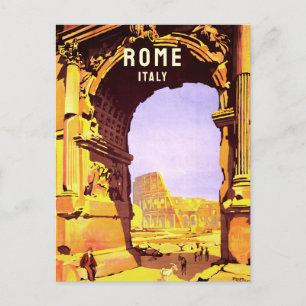 Rom Italien Kolosseum Europa Vintage Reise Postkarte