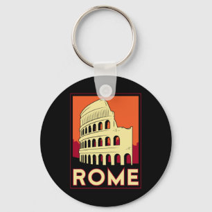 rom italien kolosseum europa vintage retro reise schlüsselanhänger