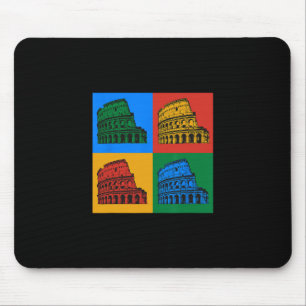 Rom Italien Kolosseum Pop Art Farben Portrait Reis Mousepad