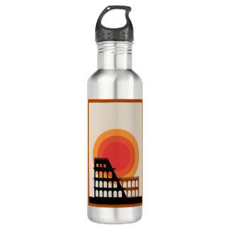 Rom, Italien Kolosseum Postcard Vintag Edelstahlflasche