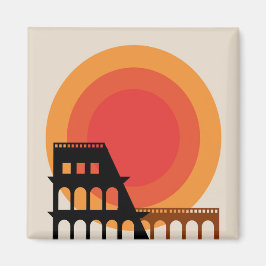Rom, Italien Kolosseum Postcard Vintag Magnet
