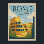 Rom, Italien Kolosseum Postkarte<br><div class="desc">Anderson Design Group ist eine preisgekrönte Illustrations- und Designfirma in Nashville,  Tennessee. Der Gründer Joel Anderson leitet ein Team talentierter Künstler,  um originale Posterkunst zu kreieren,  die wie Vintage Werbedrucke von den 1920er bis 1960er Jahren aussieht.</div>
