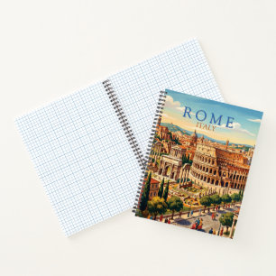 Rom Italien Kolosseum Reise Kunst Vintage Notizbuch