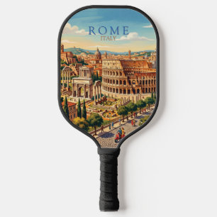 Rom Italien Kolosseum Reise Kunst Vintage Pickleball Schläger