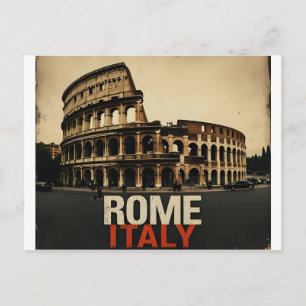 Rom Italien Kolosseum Reise Kunst Vintage Postkarte