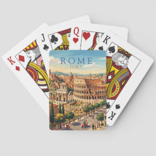 Rom Italien Kolosseum Reise Kunst Vintage Spielkarten