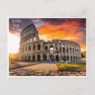 Rom Italien Kolosseum Reise Kunst Vintage Stadt Postkarte