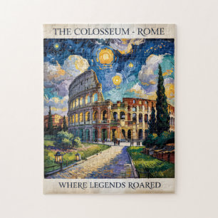 Rom Italien Kolosseum Reise Van Gogh Sternennacht Puzzle