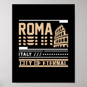 Rom Italien Kolosseum Retro Urban Reise Design Poster