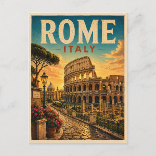 Rom Italien Kolosseum Vintage Postkarte