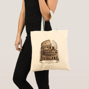 Rom Italien Kolosseum Vintage Reise Grafik-Tasche  Tragetasche