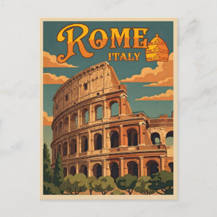 Rom Italien Kolosseum Vintage Reise Postkarte