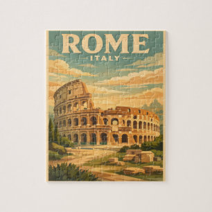 Rom Italien Kolosseum Vintage Reise Postkarte Puzzle