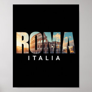 Rom Italien Kolosseum Wahrzeichen Roma  Poster