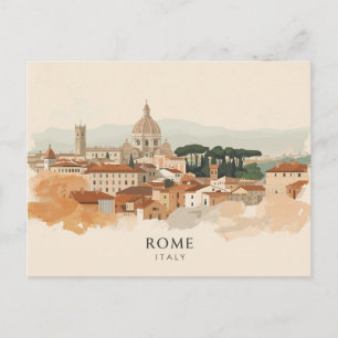 Rom, Italien Minimalistischer Boho-Reise Postkarte
