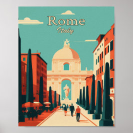 Rom Italien Minimalistisches Vintages Kunstposter Poster