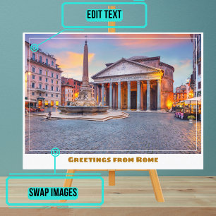 Rom Italien mit dem Pantheon Postkarte