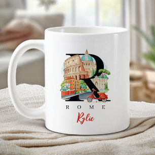 Rom Italien Monogramm Buchstabe R Personalisiertes Kaffeetasse