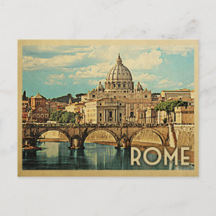 Rom Italien Postcard Vintage Travel Postkarte