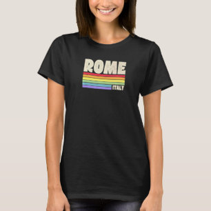 Rom Italien Rainbow Gay Pride Merch Retro 70er 80e T-Shirt