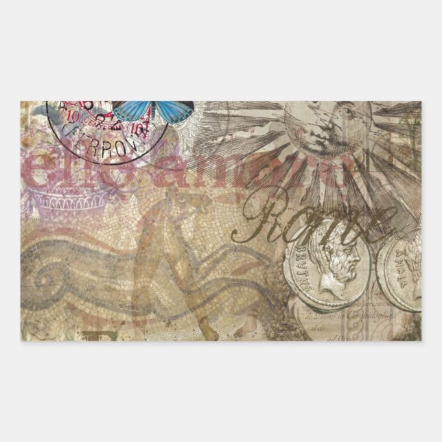 Rom Italien Reisen Urlaub Stadt Rechteckiger Aufkleber (Vorderseite)