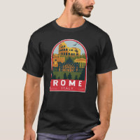 Rom Italien Reiseroute Retro Emblem