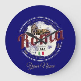 Rom Italien Retro Kolosseum Vintager Urlaub Große Wanduhr