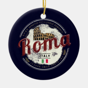 Rom Italien Retro Kolosseum Vintager Urlaub Keramik Ornament
