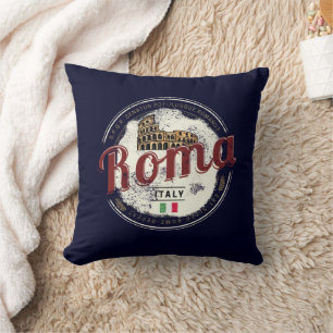 Rom Italien Retro Kolosseum Vintager Urlaub Kissen