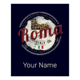 Rom Italien Retro Kolosseum Vintager Urlaub Poster