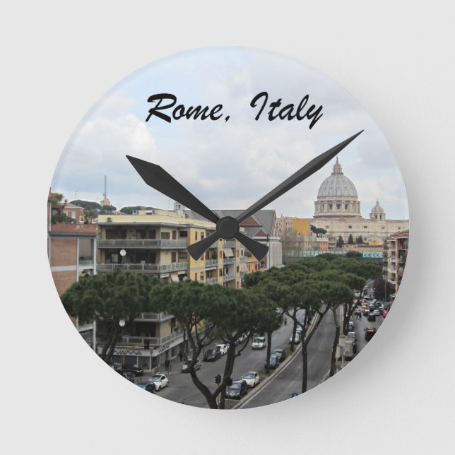 Rom, Italien Runde Wanduhr (Vorderseite)