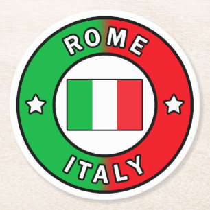 Rom Italien Runder Pappuntersetzer