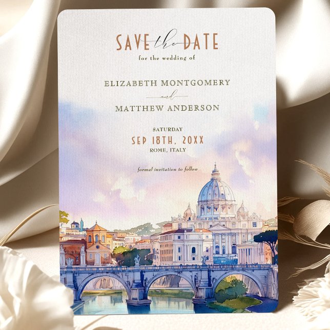 Rom Italien Save the Date Petersdom Einladung (Von Creator hochgeladen)