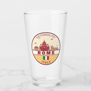 Rom-Italien-Skyline-Emblem Glas