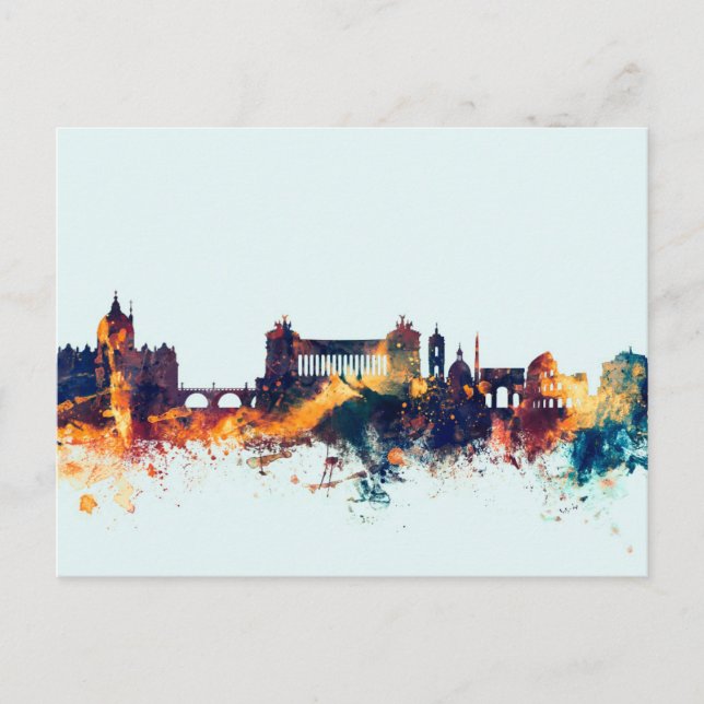 Rom Italien Skyline Postkarte (Vorderseite)