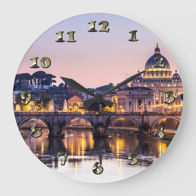 Rom Italien - St- Peterskathedrale Große Wanduhr (Vorderseite)